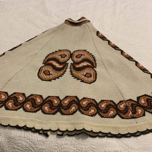 Vintage 1960-70’s Sturbridge Native American Cream Pattern Cape Buttons SzMedium - Picture 9 of 13